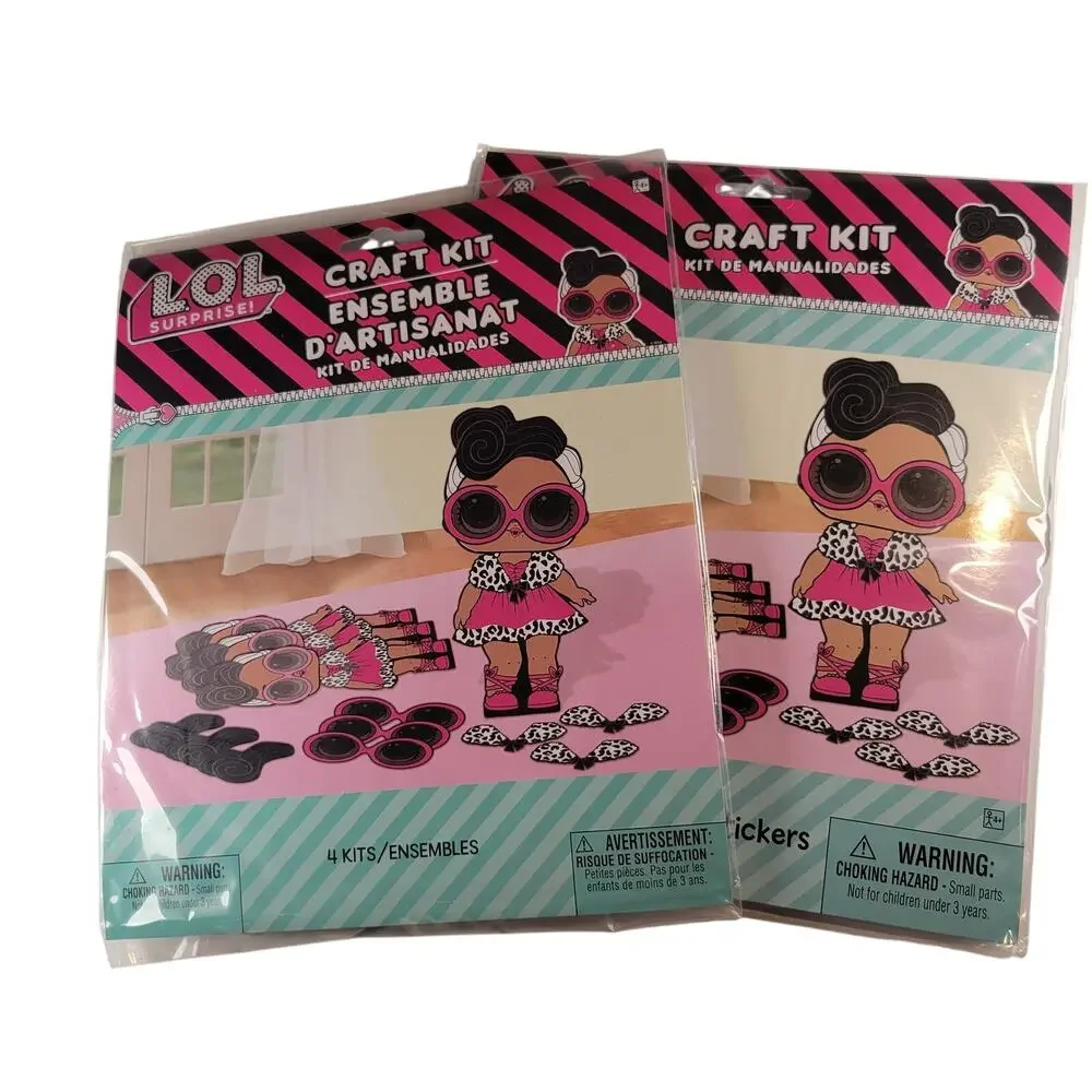 LOL Surprise Craft Kits Set of 8 Girl Party Favor DIY Dress Up Cardboard